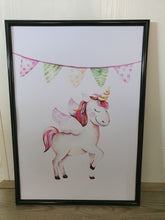 Load image into Gallery viewer, Unicorn Set of 3 wall art prints