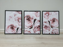 Load image into Gallery viewer, Pink Peonies Set of 3 wall art prints