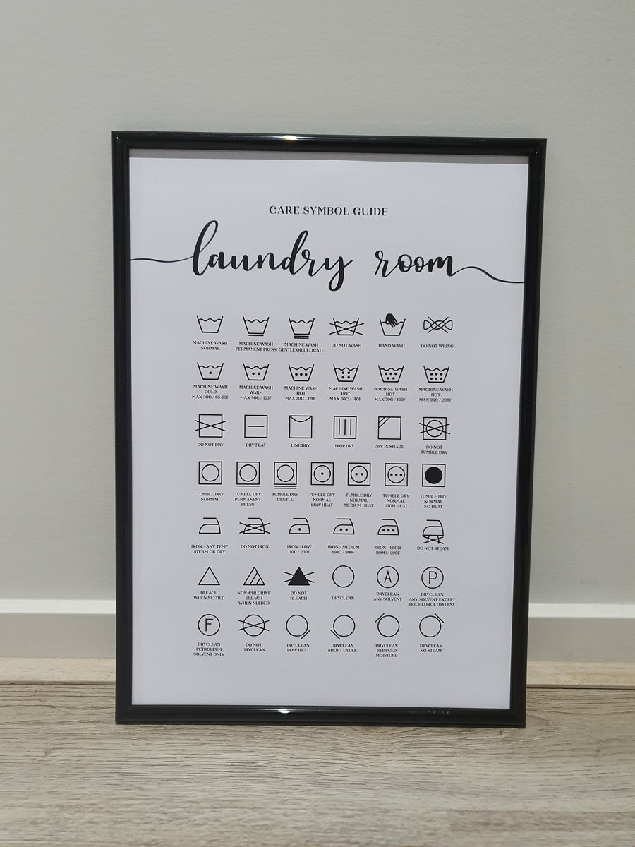 Laundry wall art print- Symbols – Simple Wall Art