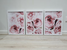 Load image into Gallery viewer, Pink Peonies Set of 3 wall art prints