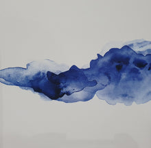 Load image into Gallery viewer, Blue Abstract Watercolor Set of 2 wall art prints