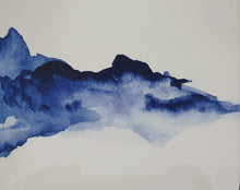 Load image into Gallery viewer, Blue Abstract Watercolor Set of 2 wall art prints