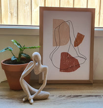 Load image into Gallery viewer, Boho style line art- Set of 3 wall art prints