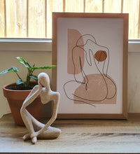 Load image into Gallery viewer, Boho style line art- Set of 3 wall art prints