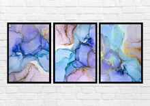 Load image into Gallery viewer, Abstract Ink Splash Set of 3 wall art prints
