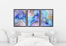 Load image into Gallery viewer, Abstract Ink Splash Set of 3 wall art prints
