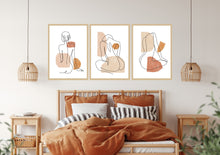 Load image into Gallery viewer, Boho style line art- Set of 3 wall art prints