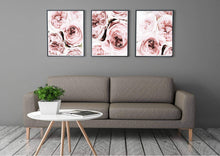 Load image into Gallery viewer, Pink Peonies Set of 3 wall art prints