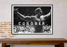Load image into Gallery viewer, ARNOLD SCHWARZENEGGER - CONQUER Bodybuilding - SIGNED PHOTO POSTER