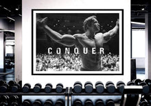 Load image into Gallery viewer, ARNOLD SCHWARZENEGGER - CONQUER Bodybuilding - SIGNED PHOTO POSTER