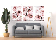 Load image into Gallery viewer, Pink Peonies Set of 3 wall art prints