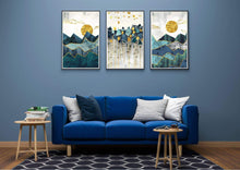 Load image into Gallery viewer, Mountains and Sunshine Set of 3 wall art prints