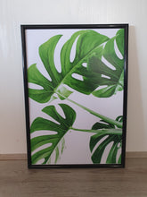 Load image into Gallery viewer, Tropical Monstera Leaves Set of 3 wall art prints
