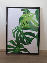 Load image into Gallery viewer, Tropical Monstera Leaves Set of 3 wall art prints
