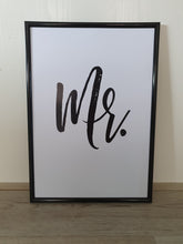 Load image into Gallery viewer, Mr &amp; Mrs Set of 2 wall art prints
