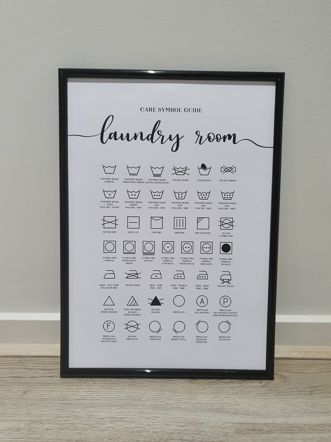 Laundry wall art print- Symbols