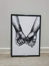 Load image into Gallery viewer, Holding Hands-Love- Set of 3 wall art prints
