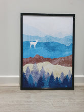 Load image into Gallery viewer, Mountains and Raindeers Set of 2 wall art prints
