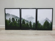 Load image into Gallery viewer, Misty Forest Set of 3 wall art prints
