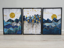 Load image into Gallery viewer, Mountains and Sunshine Set of 3 wall art prints
