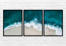 Load image into Gallery viewer, Ocean Waves, Beach waves Set of 3 wall art prints
