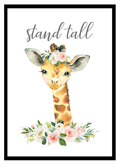 Nursary wall art print- Baby Giraffe