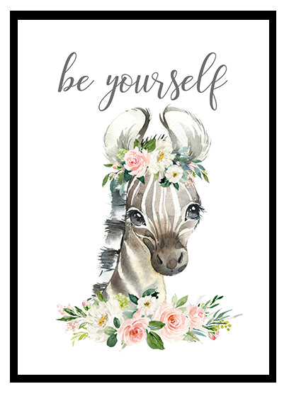 Nursary wall art print- Baby Zebra