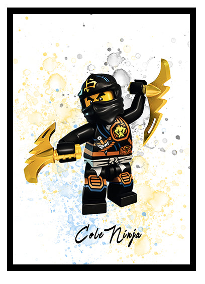 Kids wall art- Lego Ninjago- Cole