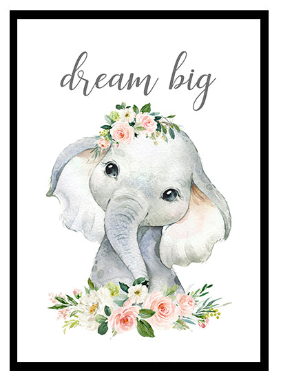 Nursary wall art print- Baby Elephant