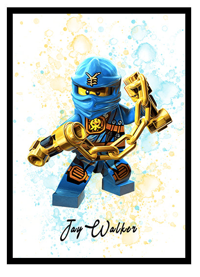 Kids wall art- Lego Ninjago- Jay Walker