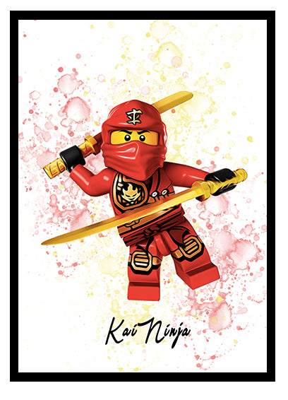 Kids wall art- Lego Ninjago- Kai