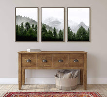 Load image into Gallery viewer, Misty Forest Set of 3 wall art prints
