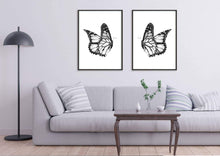 Load image into Gallery viewer, Butterfly Set of 2 wall art prints
